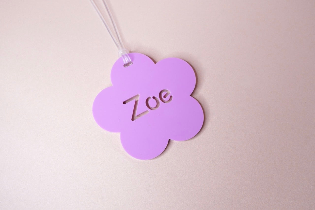 Flower Bag Tag (Colour Customisable Acrylic)