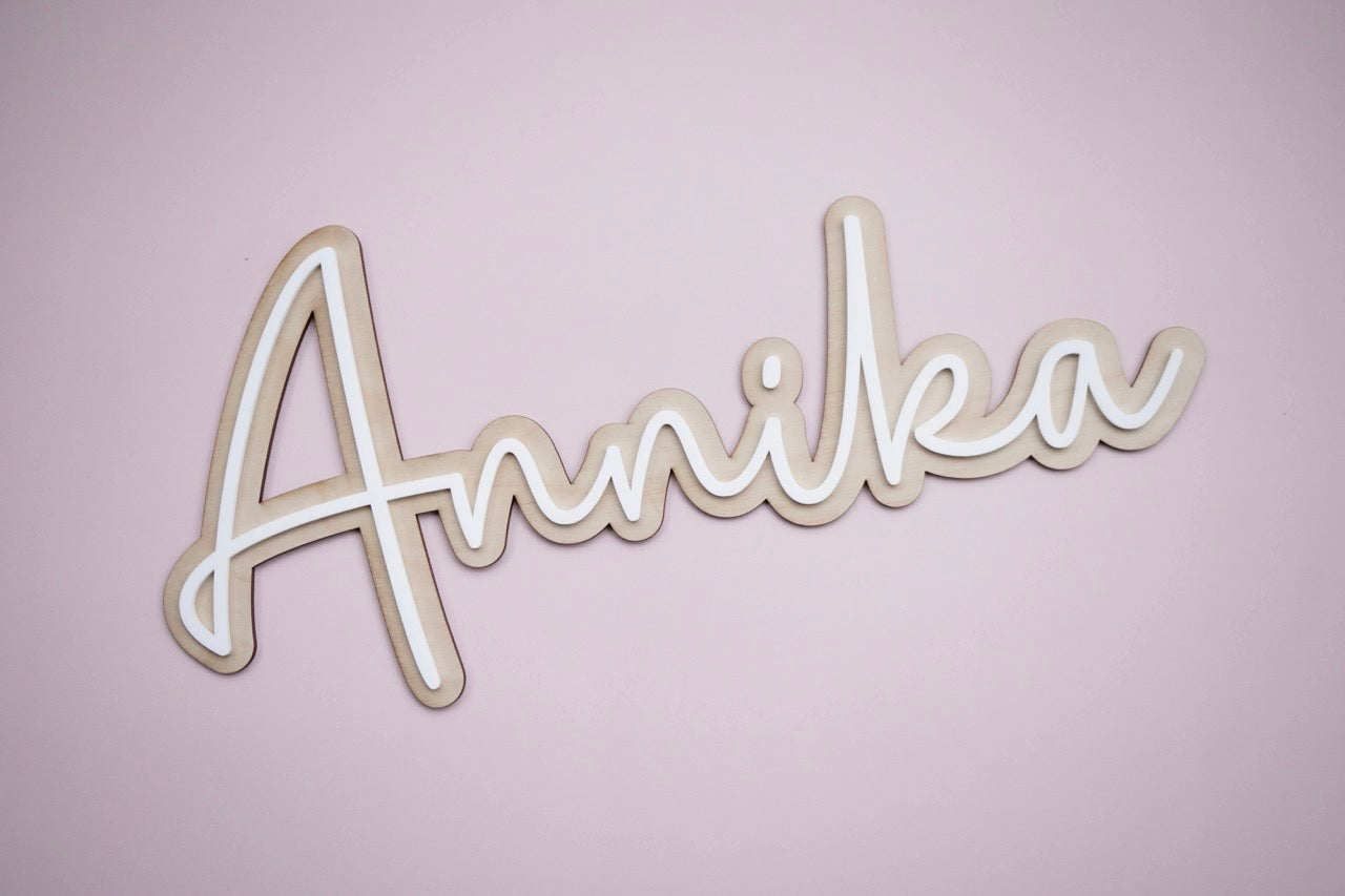 Double Layered 3D Name Sign
