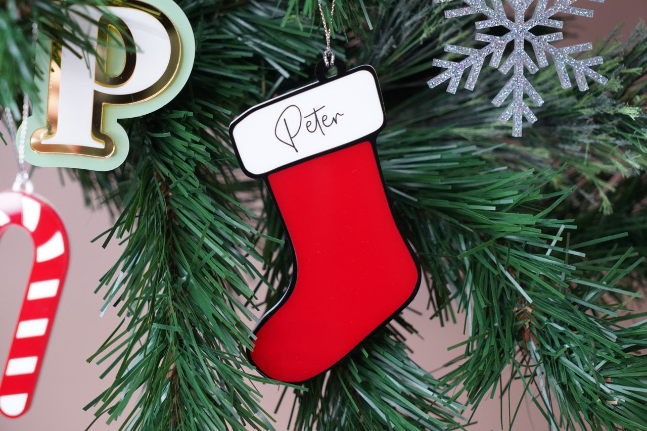 Stocking Ornament - Name Customisable