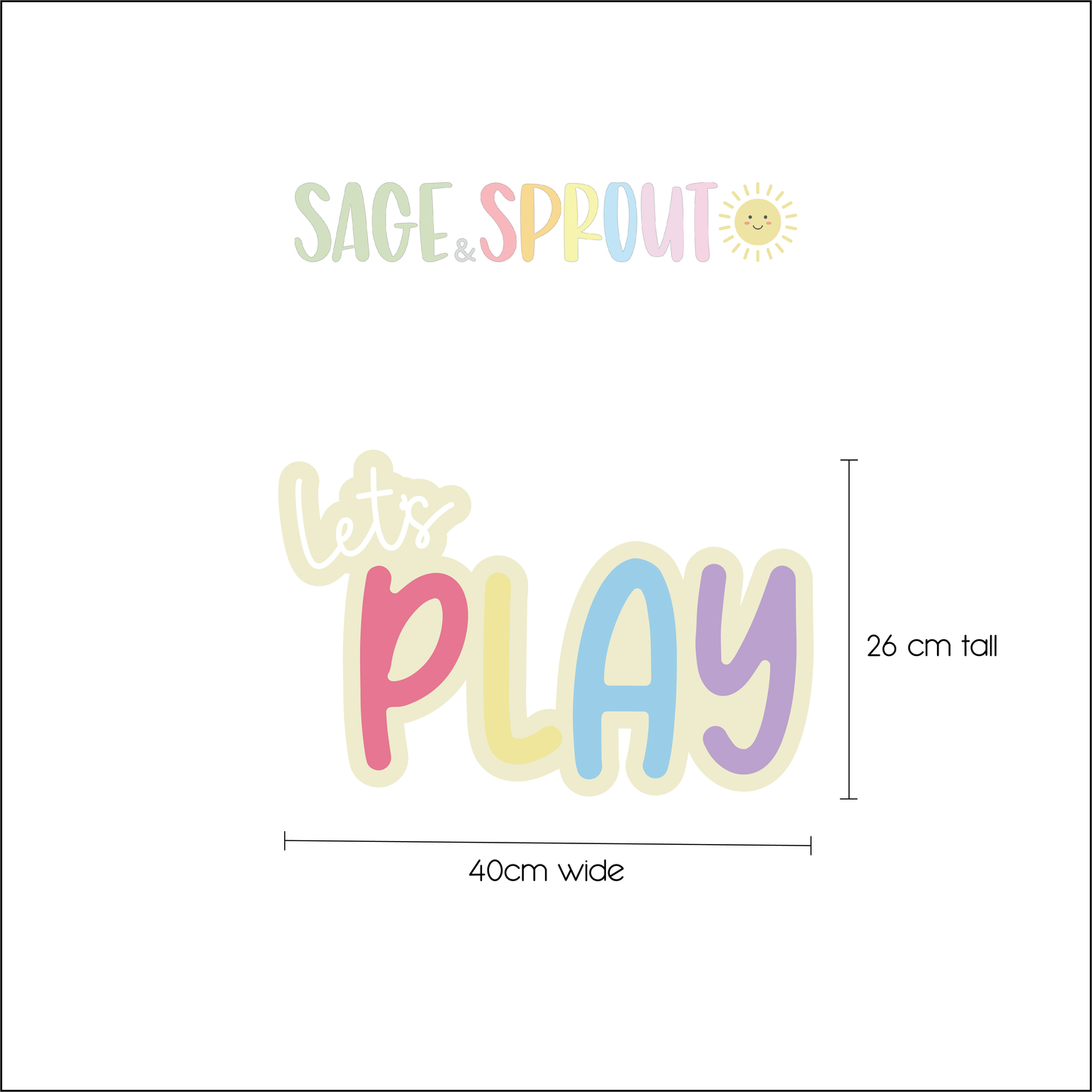 Let's Play - Decorative Sign