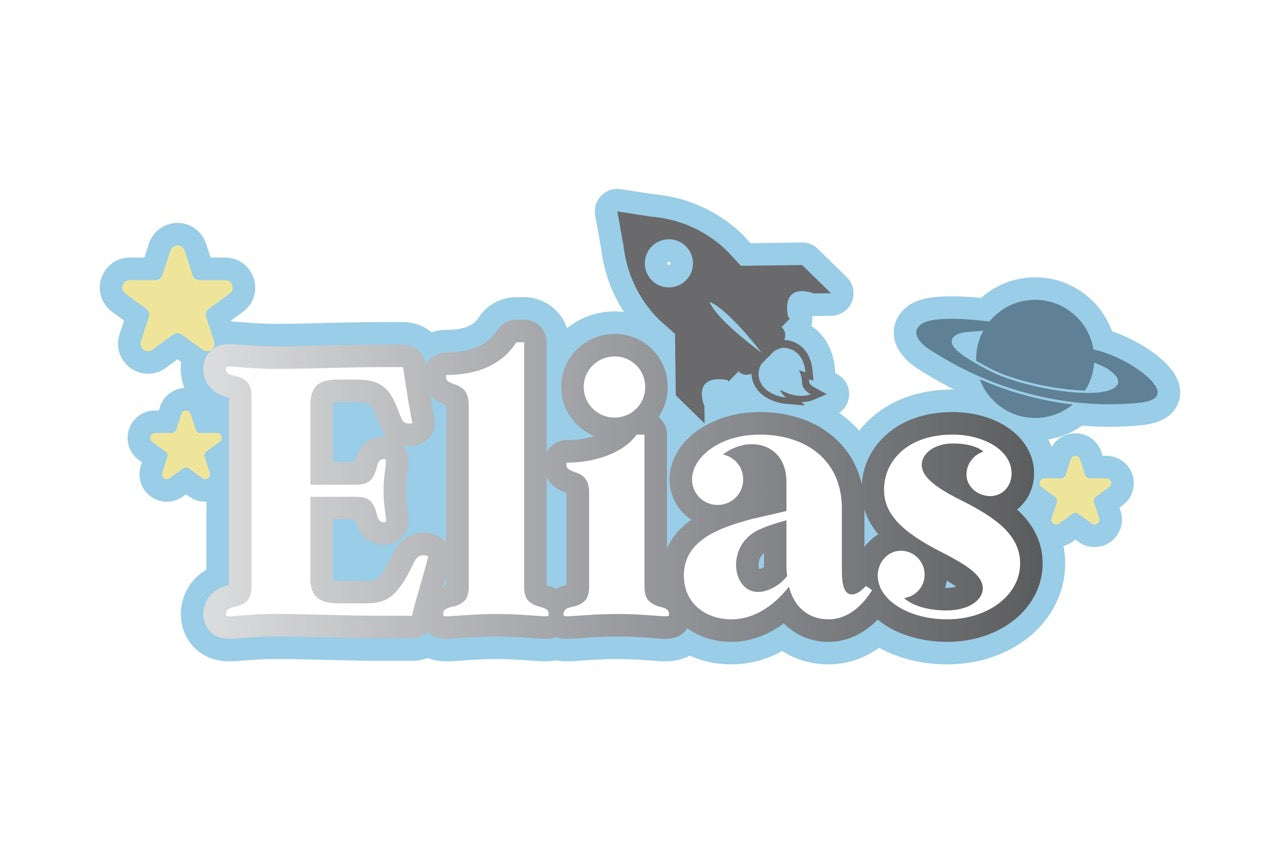 Triple Layered Space 3D Name Sign