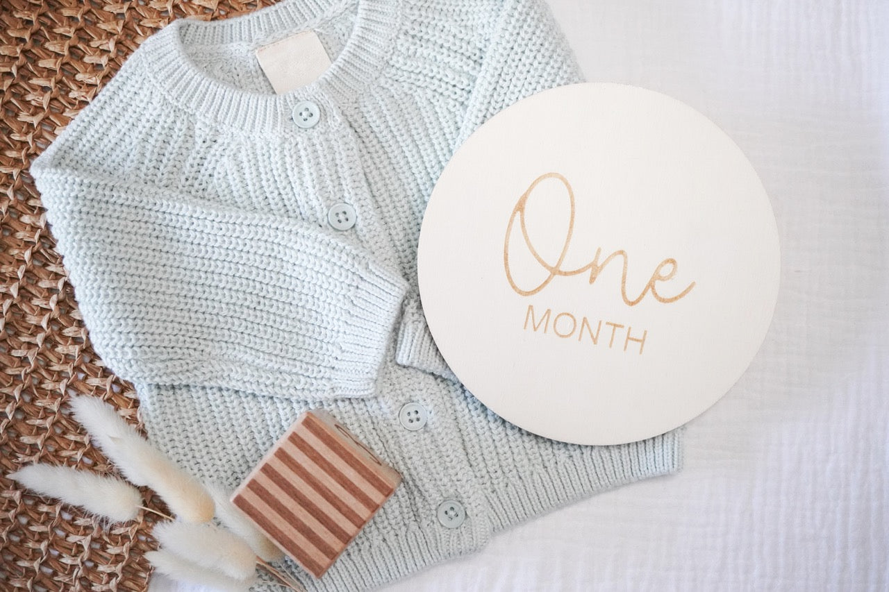 Round Milestone Card Set (Colour Customisable Acrylic)