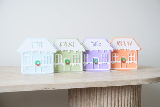 Gingerbread House (on stand) - Colour/Name Customisable